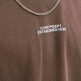 JACK & JONES JCOCOVER script back tee crew neck in seal brown - Image 6