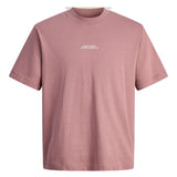 JACK & JONES JCOCOVER script back tee crew neck in grape shake - Image 3