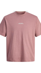 JACK & JONES JCOCOVER script back tee crew neck in grape shake - Image 3