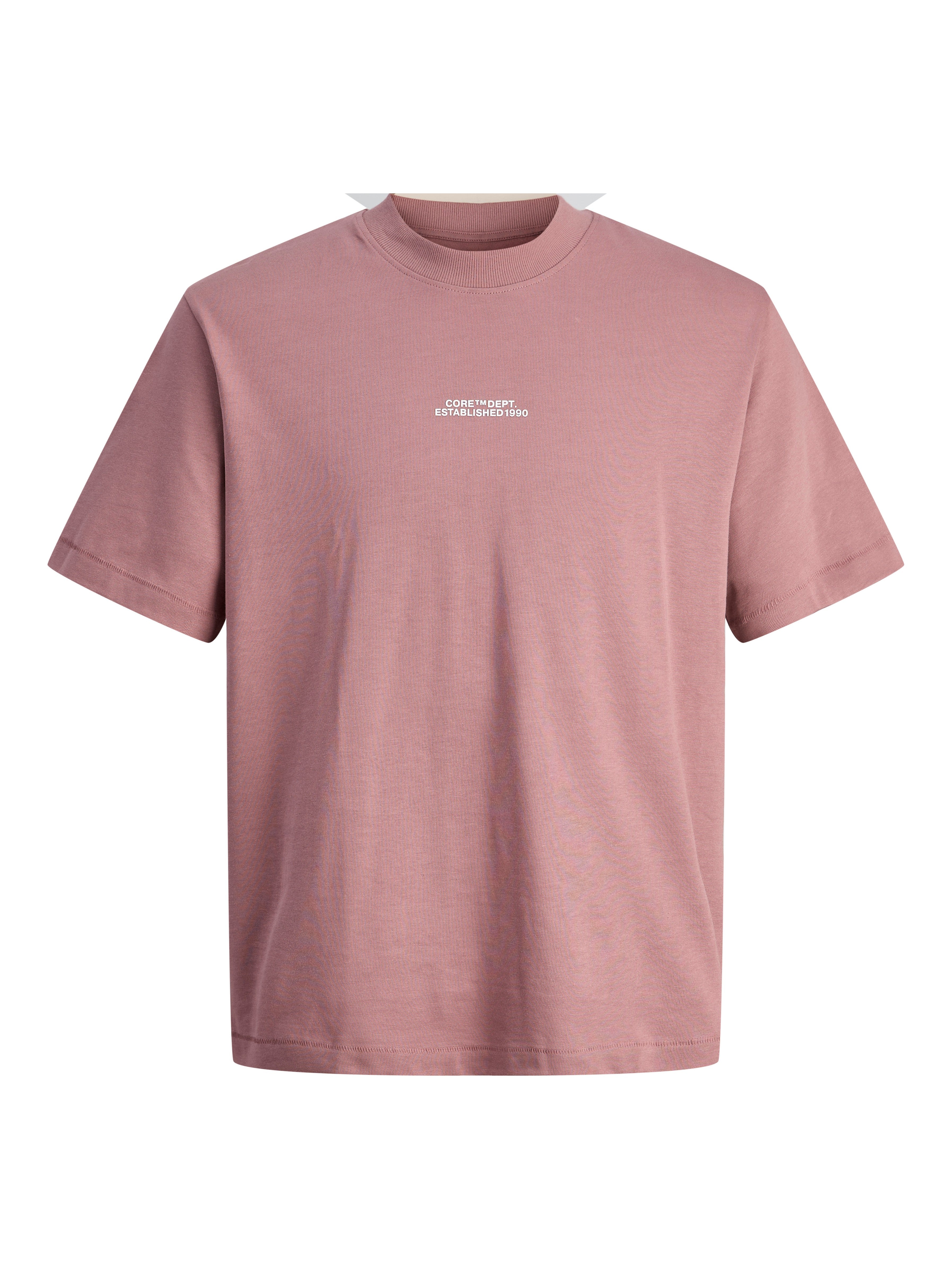 JACK & JONES JCOCOVER script back tee crew neck in grape shake - Image 3