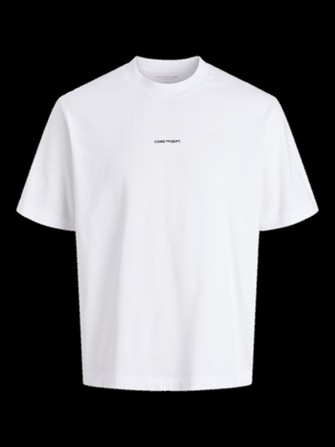 JACK & JONES JCOCOVER script back tee crew neck in bright white - Image 3