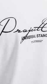 JACK & JONES JCOCOVER script back tee crew neck in bright white - Image 6