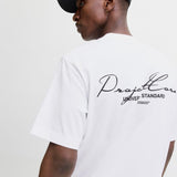 JACK & JONES JCOCOVER script back tee crew neck in bright white - Image 8