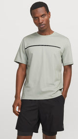 JACK & JONES JCOFUSION full branding tee crew in gray dawn - Image 1