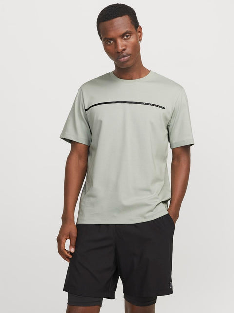 JACK & JONES JCOFUSION full branding tee crew in gray dawn