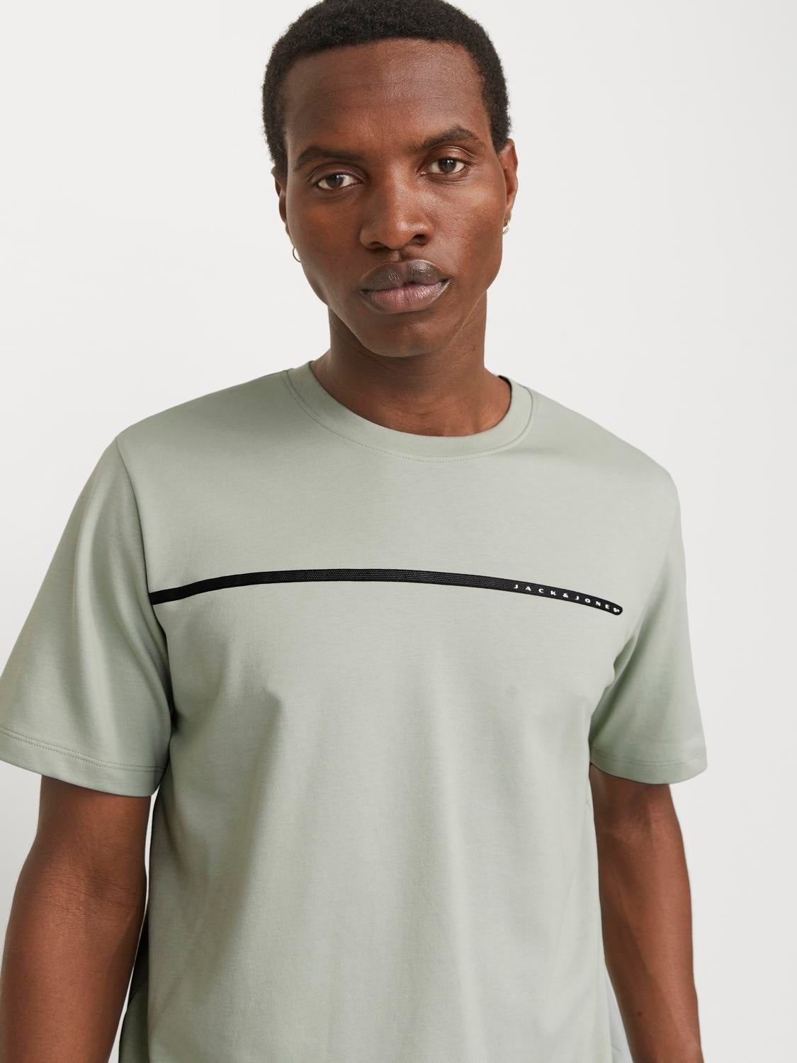 JACK & JONES JCOFUSION full branding tee crew in gray dawn - Image 7