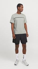 JACK & JONES JCOFUSION full branding tee crew in gray dawn - Image 4