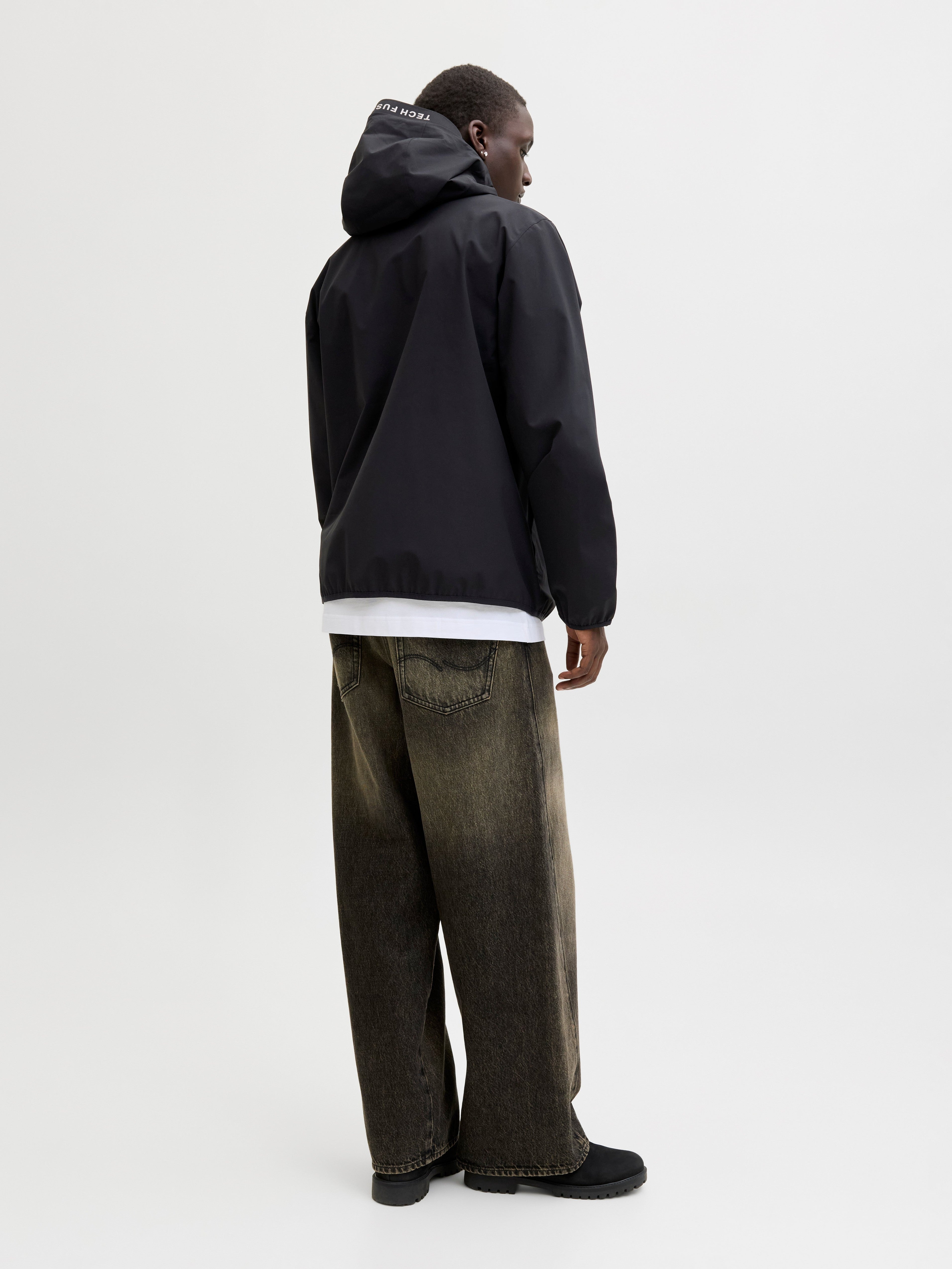 JACK & JONES JCOFUSION technical jacket in black - Image 2