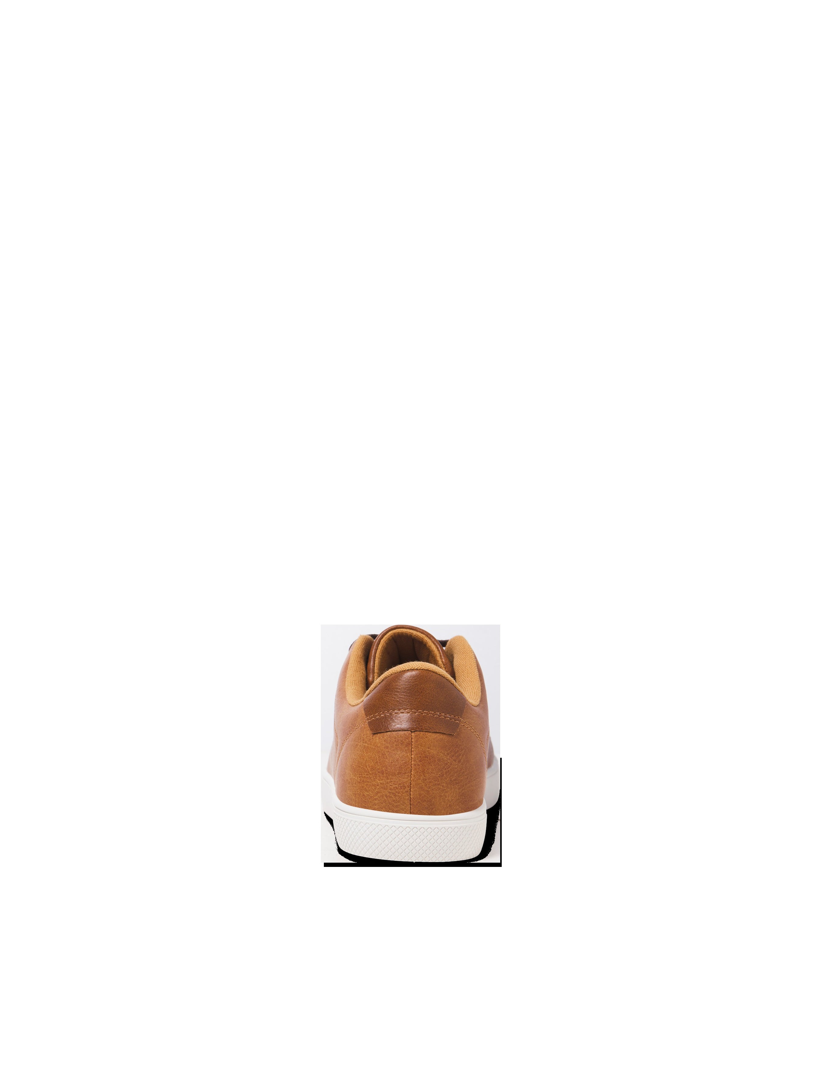 JACK & JONES JFWBOSLEY pu sneaker in cognac - Image 2