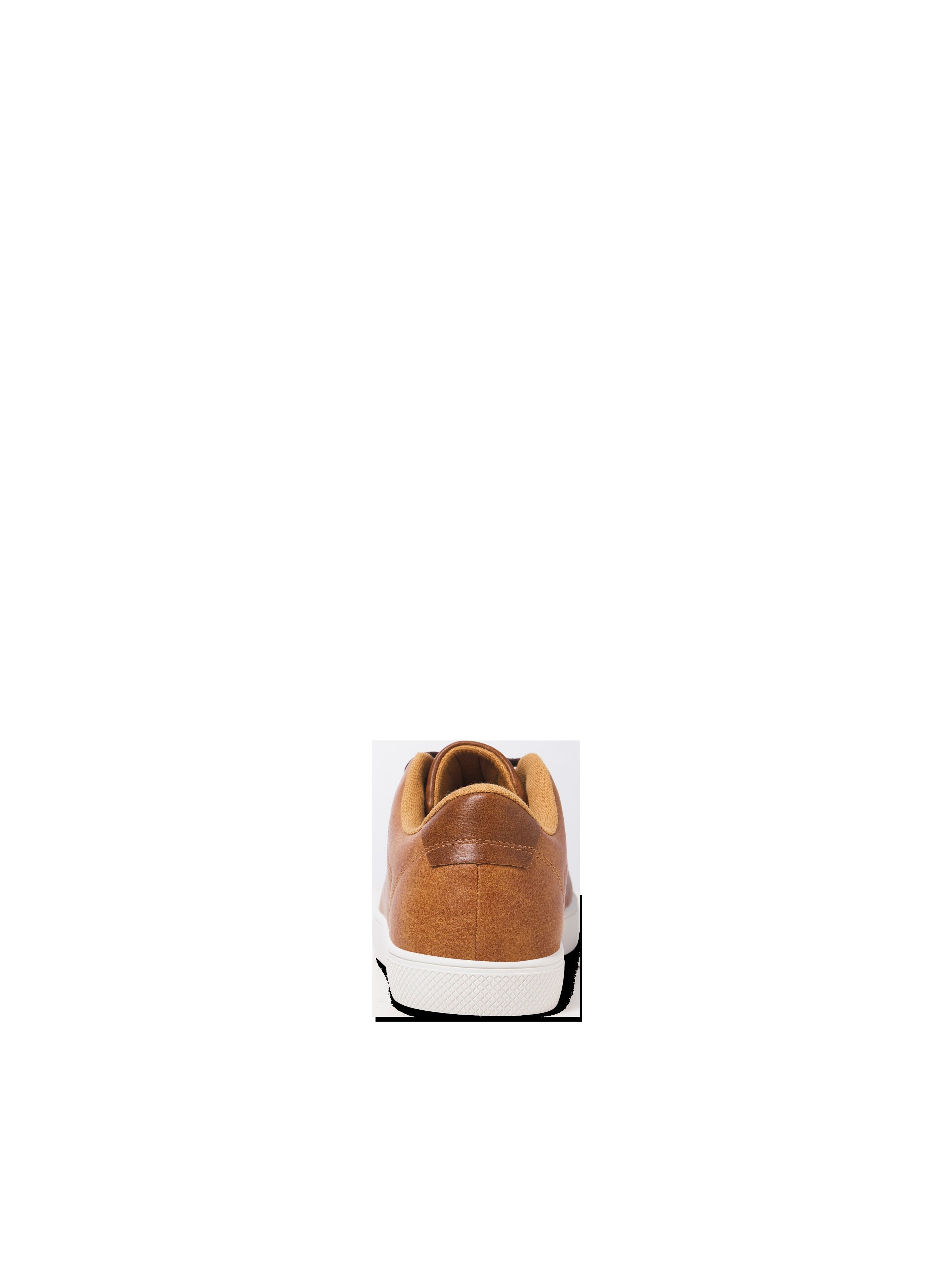 JACK & JONES JFWBOSLEY pu sneaker in cognac - Image 2