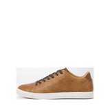 JACK & JONES JFWBOSLEY pu sneaker in cognac - Image 3