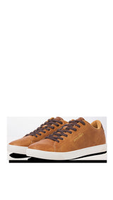 JACK & JONES JFWBOSLEY pu sneaker in cognac - Image 6