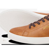 JACK & JONES JFWBOSLEY pu sneaker in cognac - Image 5