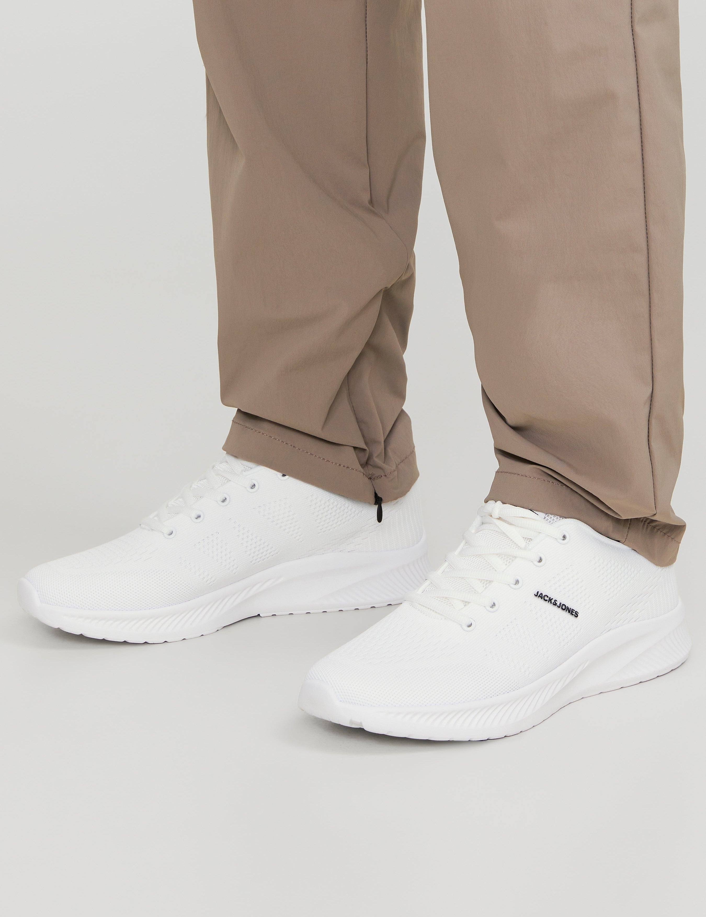 JACK & JONES JFWCROXLEY knit sneaker in bright white - Image 1