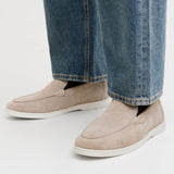 JACK & JONES JFWSLIM suede loafer - plaza taupe