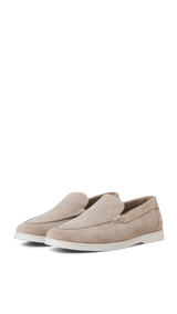 JACK & JONES JFWSLIM suede loafer - plaza taupe