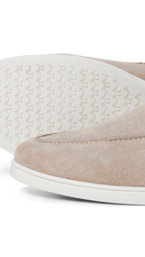 JACK & JONES JFWSLIM suede loafer - plaza taupe
