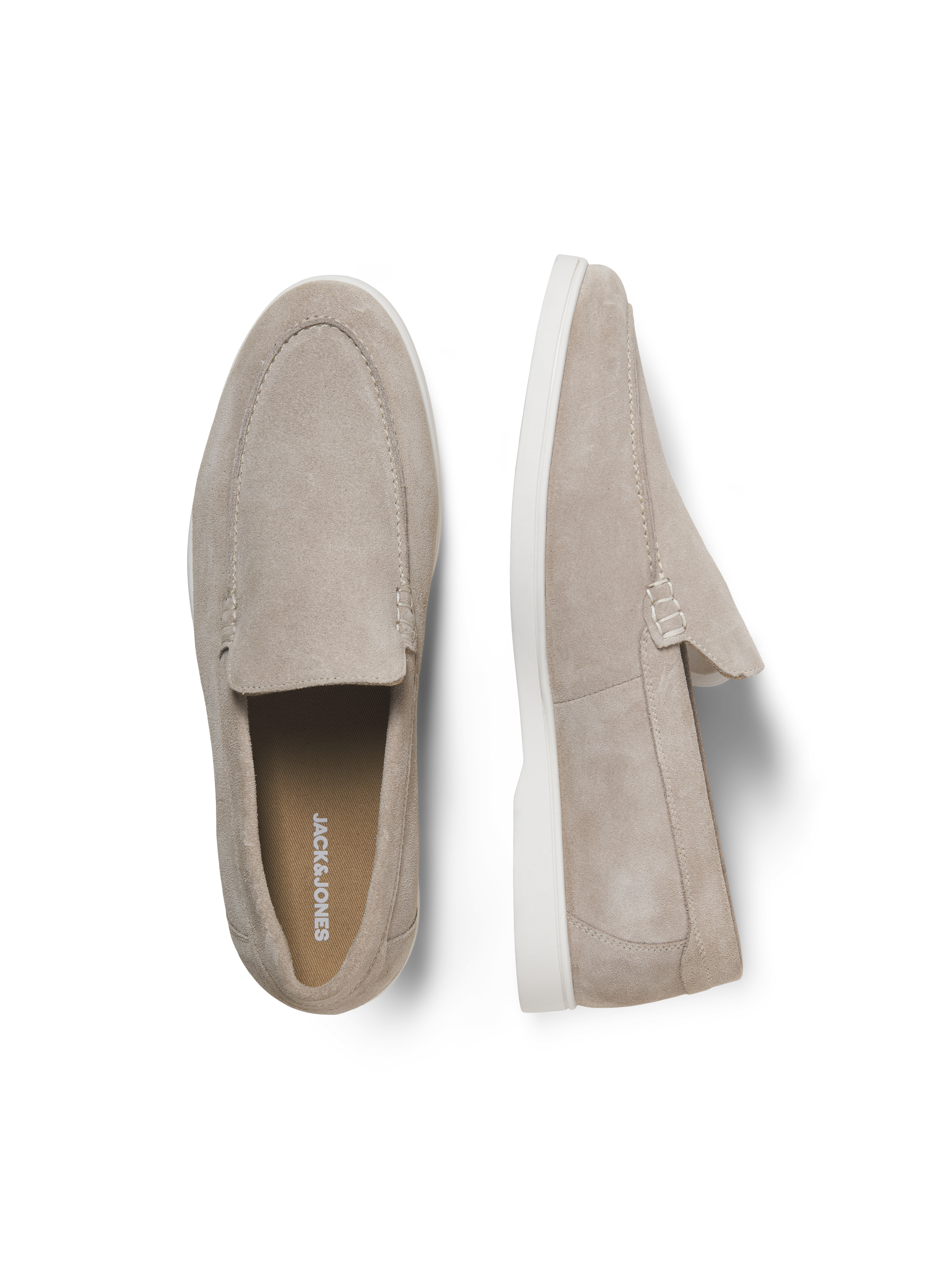 JACK & JONES JFWSLIM suede loafer - plaza taupe