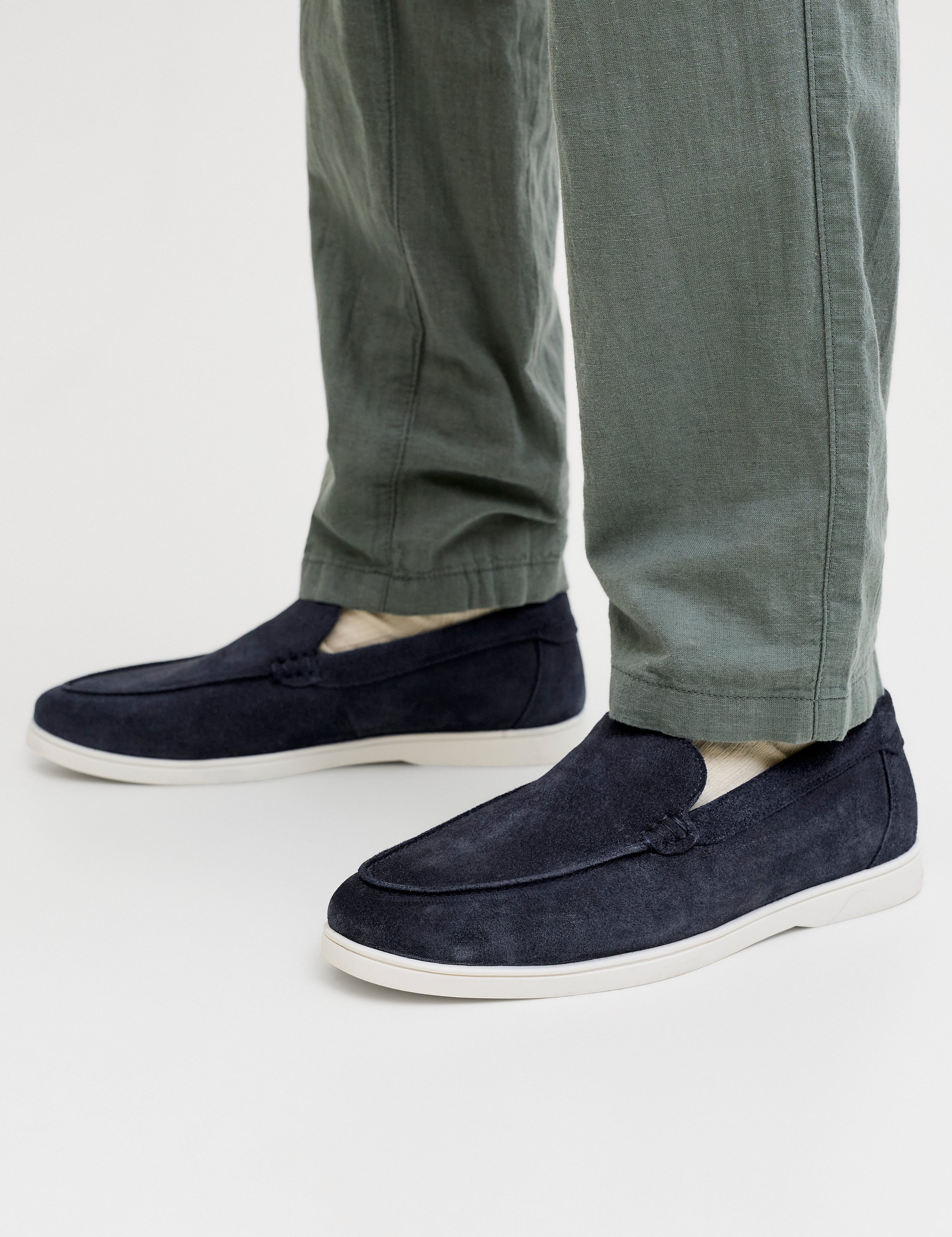 JACK & JONES JFWSLIM suede loafer - navy blazer