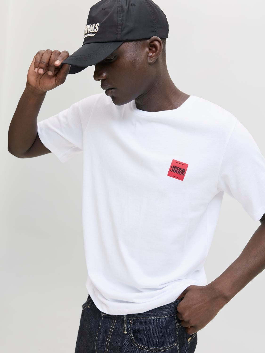 JACK & JONES JJBRANDY tee crew neck in white - Image 7