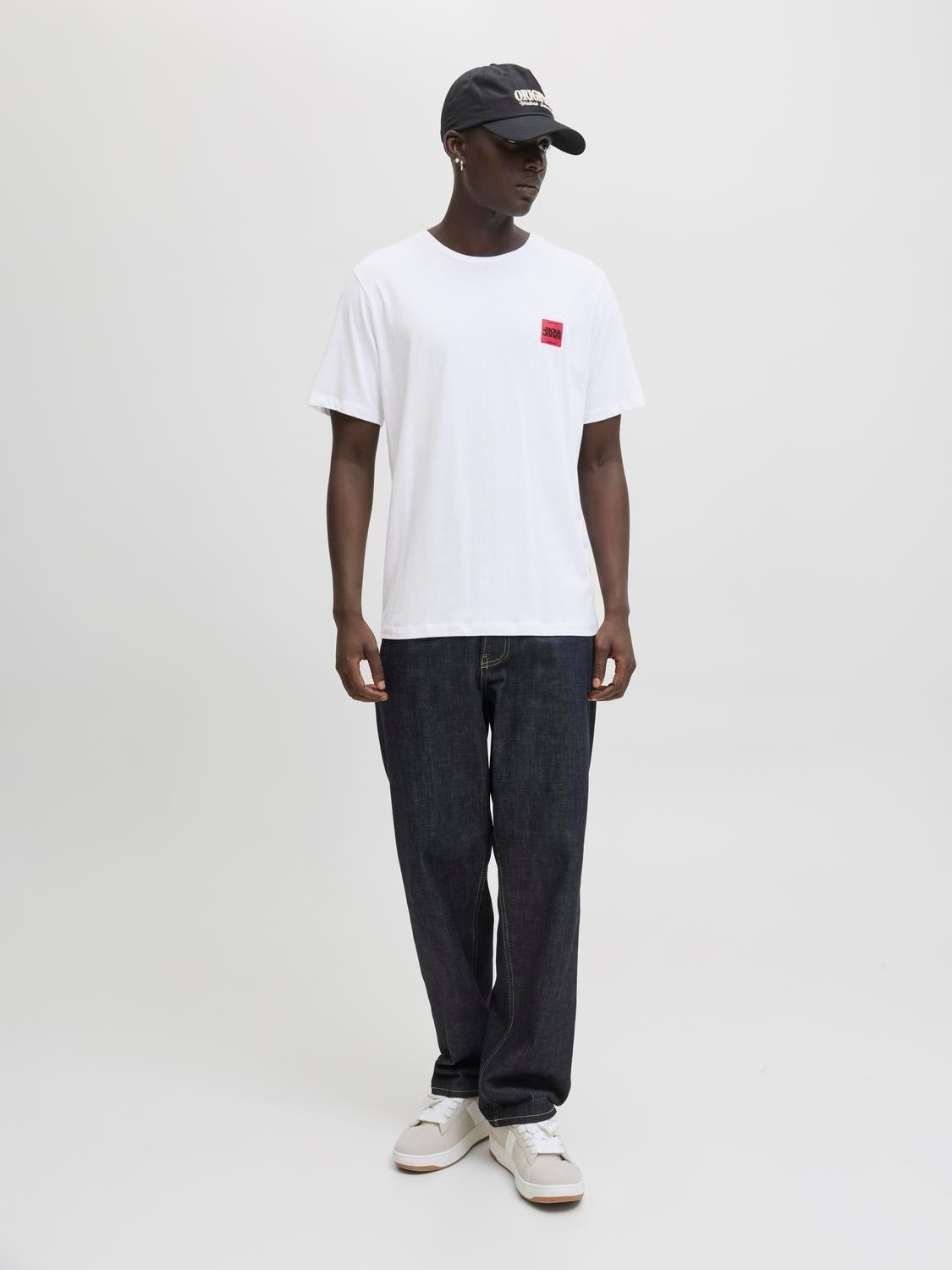 JACK & JONES JJBRANDY tee crew neck in white - Image 4