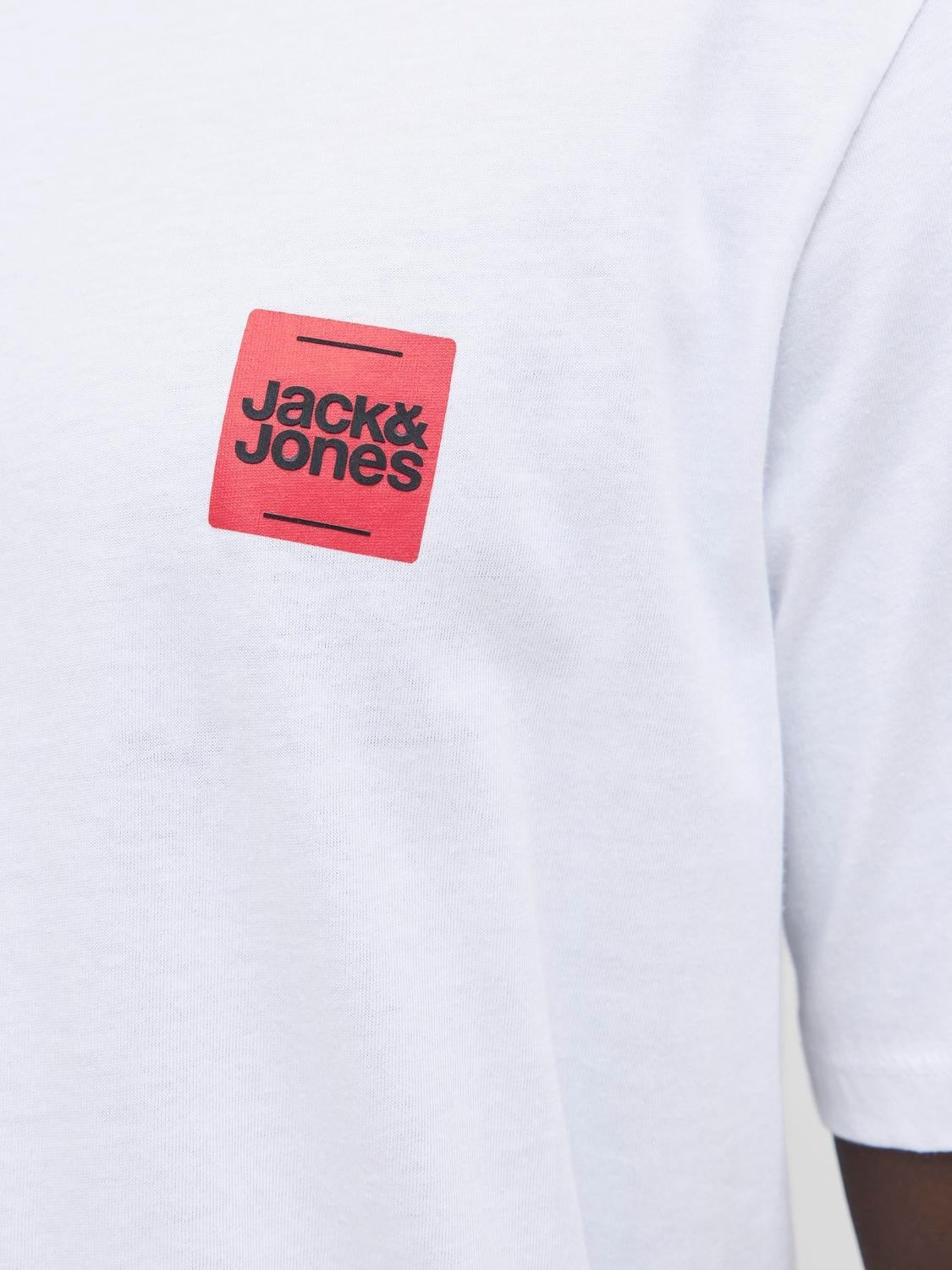 JACK & JONES JJBRANDY tee crew neck in white - Image 6