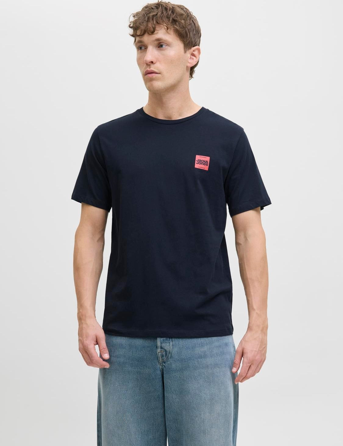 JACK & JONES JJBRANDY tee crew neck in sky captain - Image 1