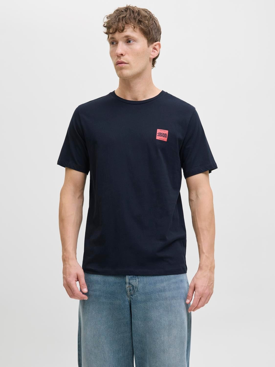 JACK & JONES JJBRANDY tee crew neck in sky captain - Image 1
