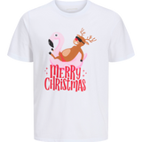 JACK & JONES JJCHRISTMAS tee crew neck xmas - sky captain
