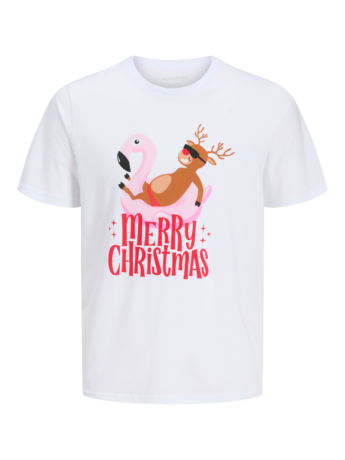 JACK & JONES JJCHRISTMAS tee crew neck xmas - kombu green