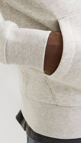 JACK & JONES JJECORP graphic sweat hood in white melange - Image 6