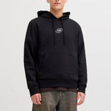 JACK & JONES JJECORP graphic sweat hood - black