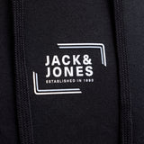 JACK & JONES JJECORP graphic sweat hood - black