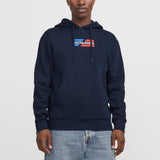 JACK & JONES JJECORP graphic sweat hood in sky captain - Image 1