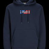 JACK & JONES JJECORP graphic sweat hood in sky captain - Image 3