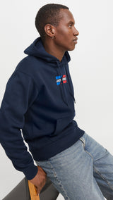 JACK & JONES JJECORP graphic sweat hood in sky captain - Image 7