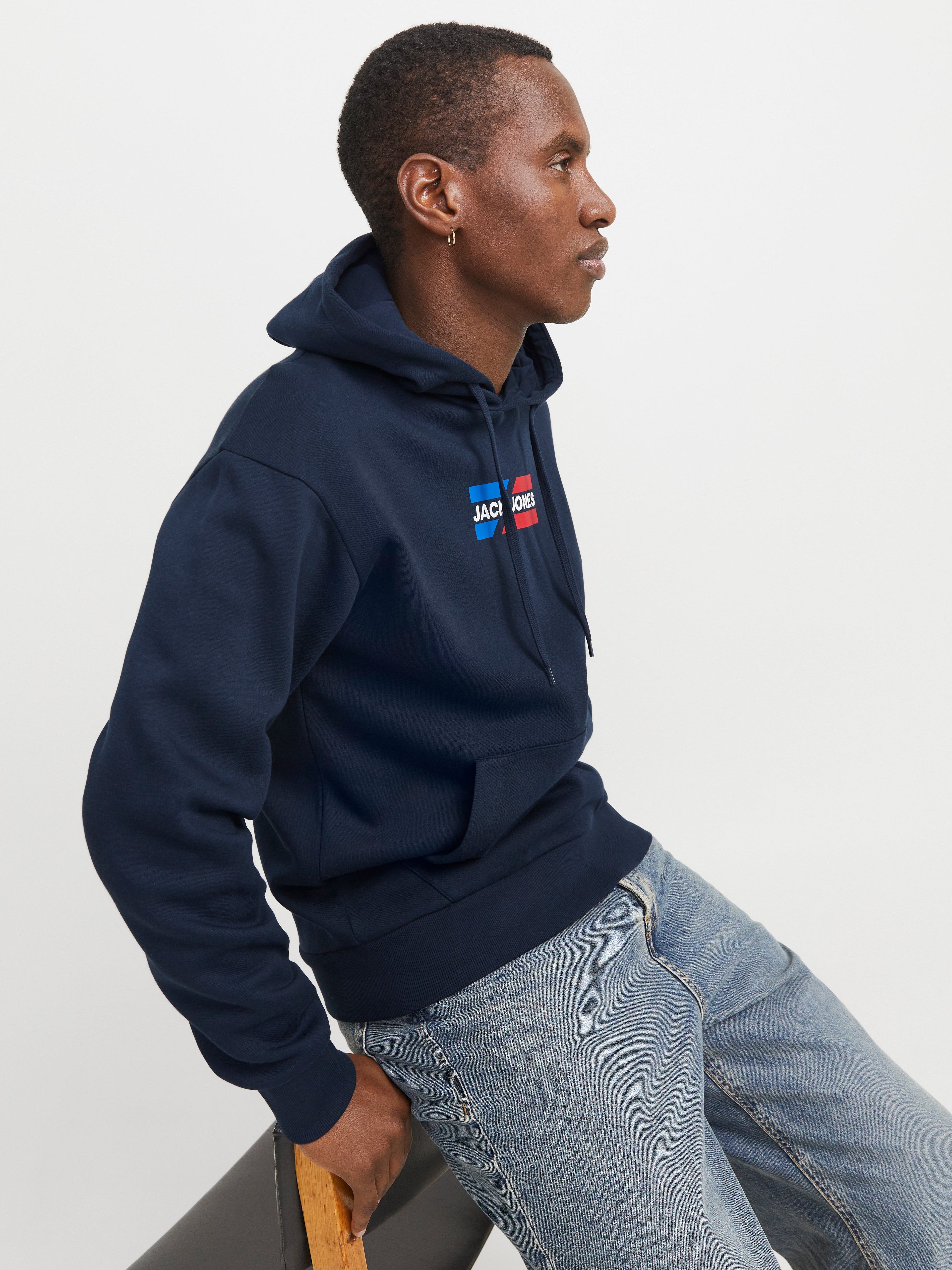 JACK & JONES JJECORP graphic sweat hood in sky captain - Image 7