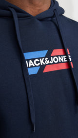 JACK & JONES JJECORP graphic sweat hood in sky captain - Image 6
