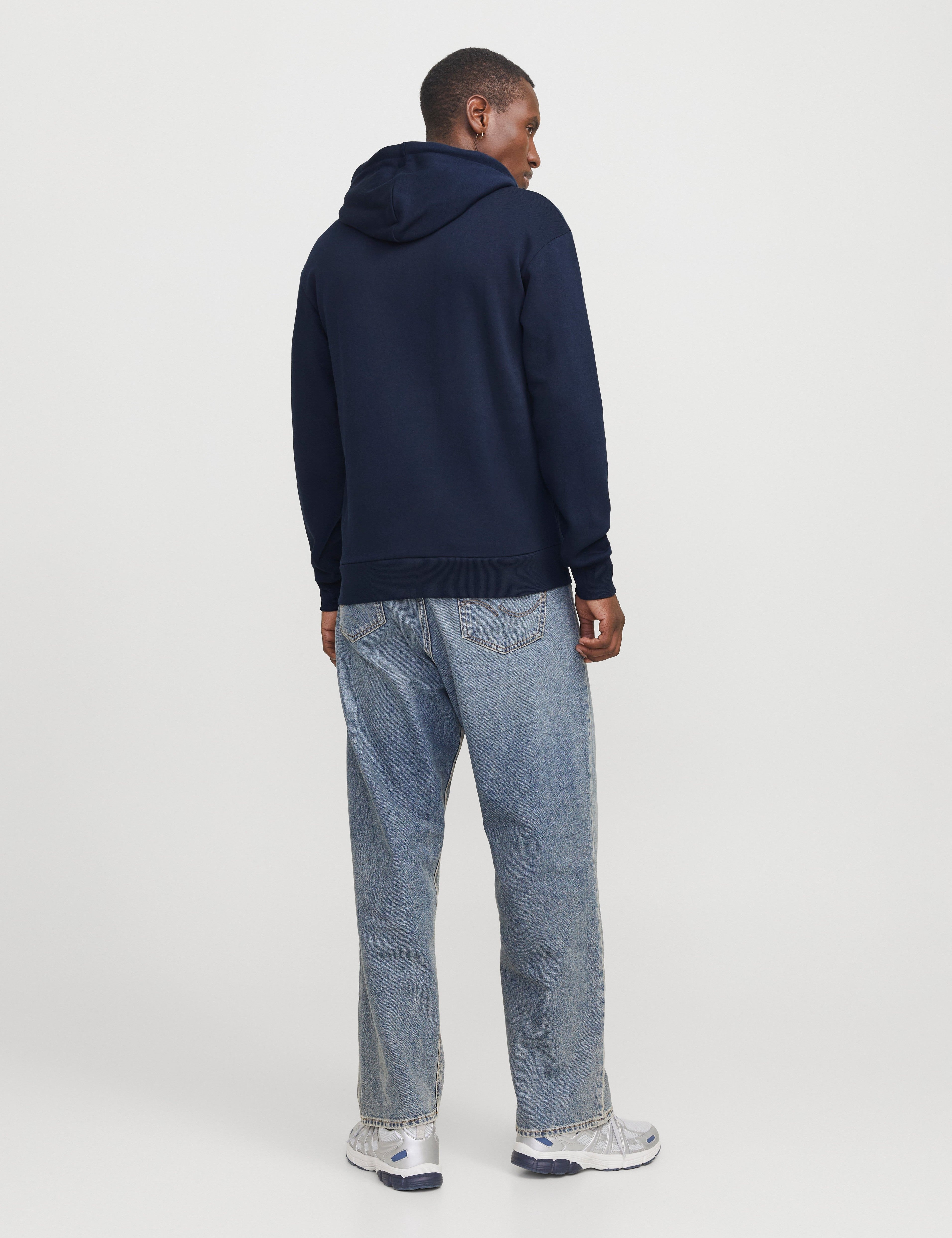 JACK & JONES JJECORP graphic sweat hood in sky captain - Image 2