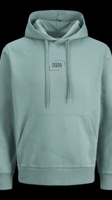 JACK & JONES JJECORP graphic sweat hood in oceanview - Image 3
