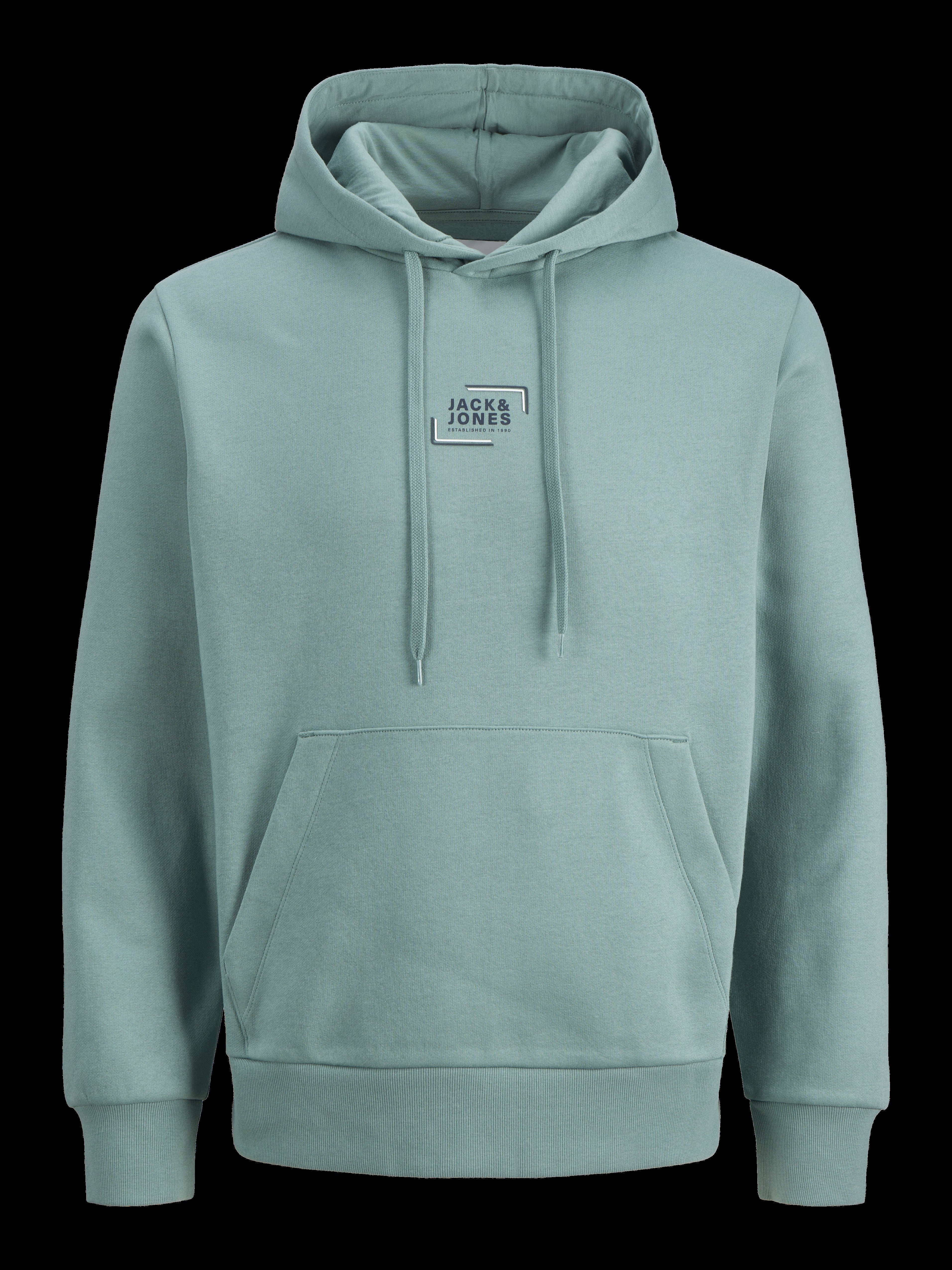 JACK & JONES JJECORP graphic sweat hood in oceanview - Image 3