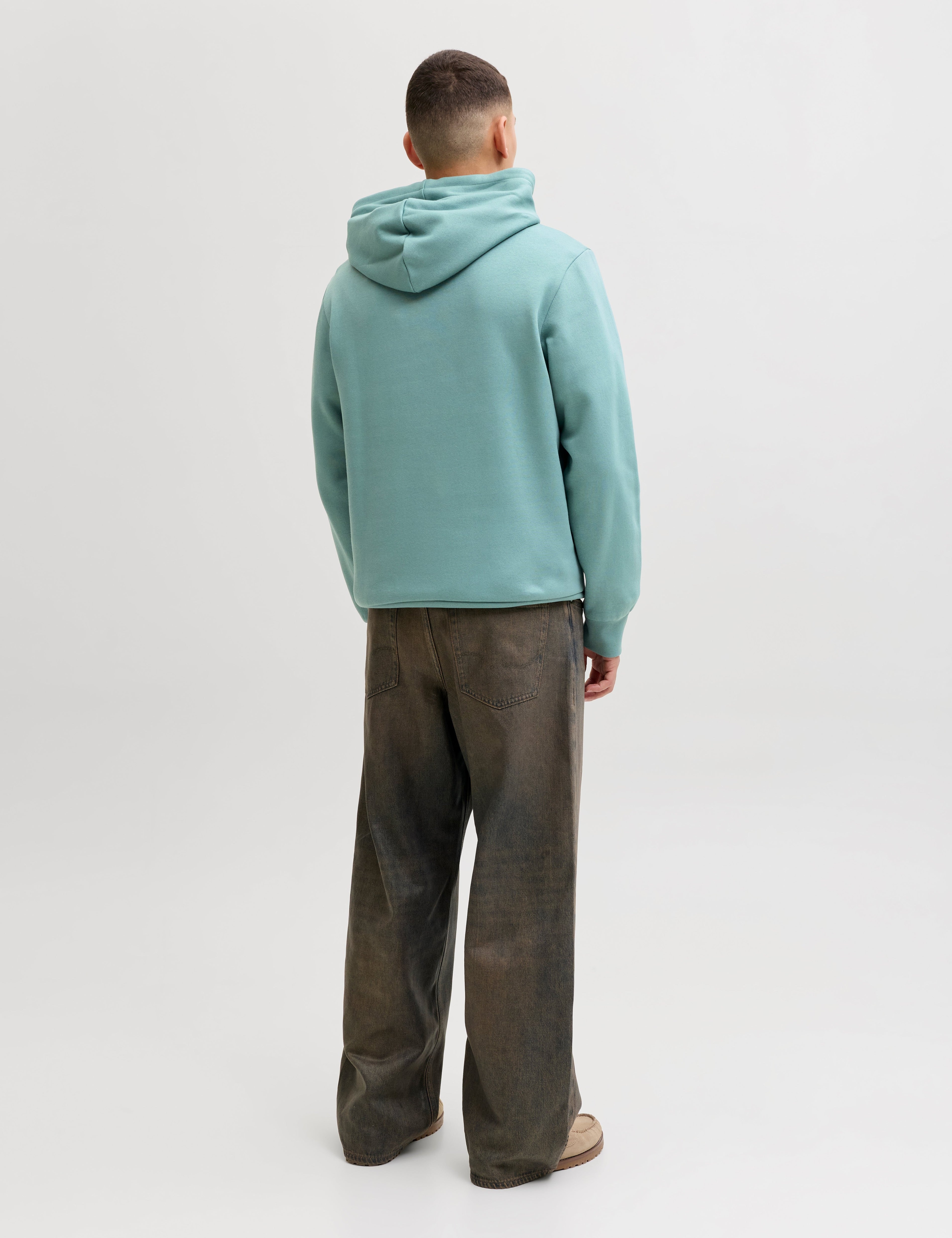 JACK & JONES JJECORP graphic sweat hood in oceanview - Image 2