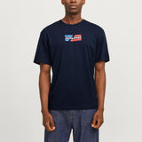 JACK & JONES JJECORP graphic tee o-neck in sky captain - Image 1