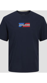 JACK & JONES JJECORP graphic tee o-neck in sky captain - Image 3