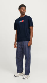 JACK & JONES JJECORP graphic tee o-neck in sky captain - Image 4