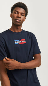 JACK & JONES JJECORP graphic tee o-neck in sky captain - Image 7