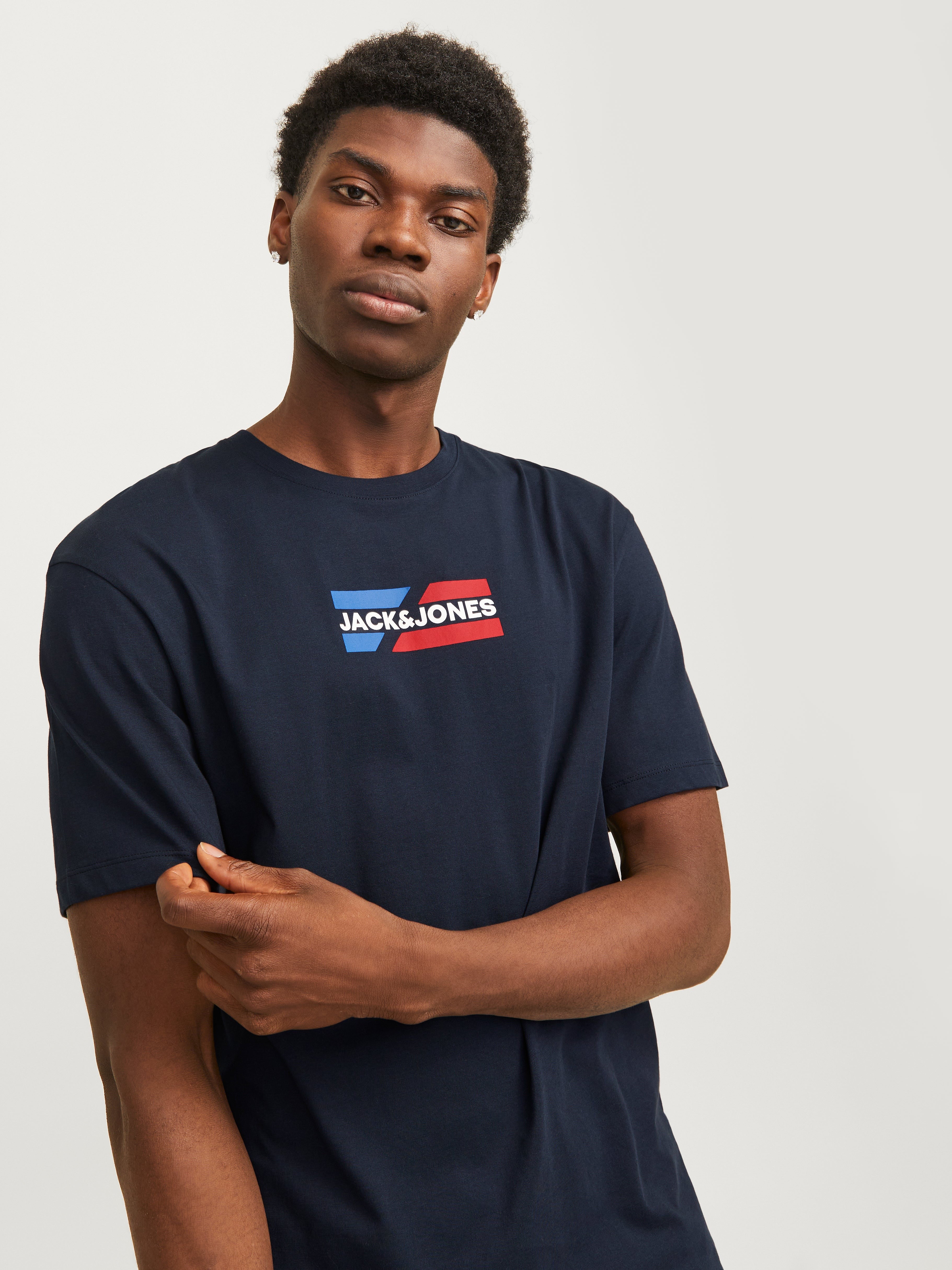 JACK & JONES JJECORP graphic tee o-neck in sky captain - Image 7