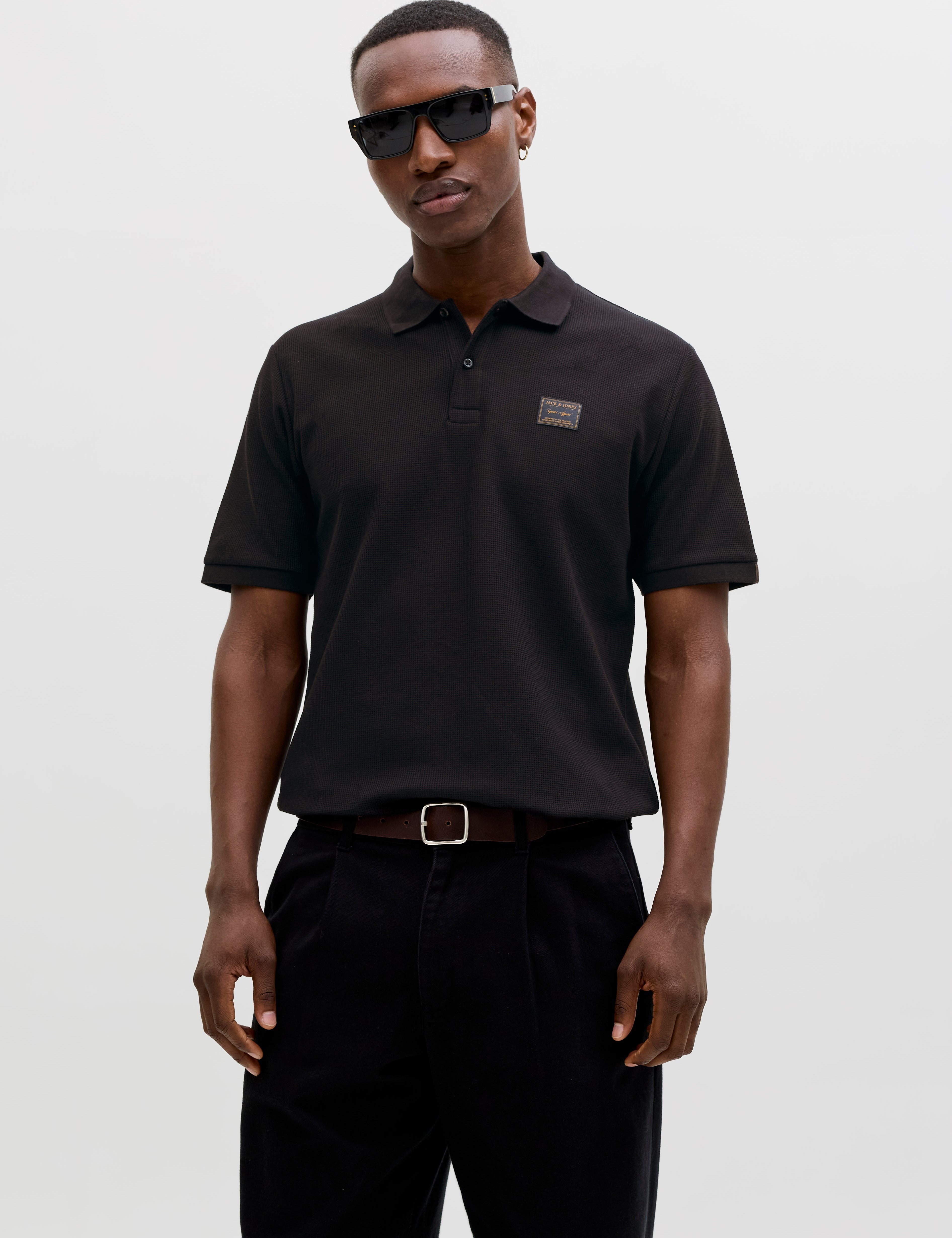 JACK & JONES JJDAYTONA polo - black