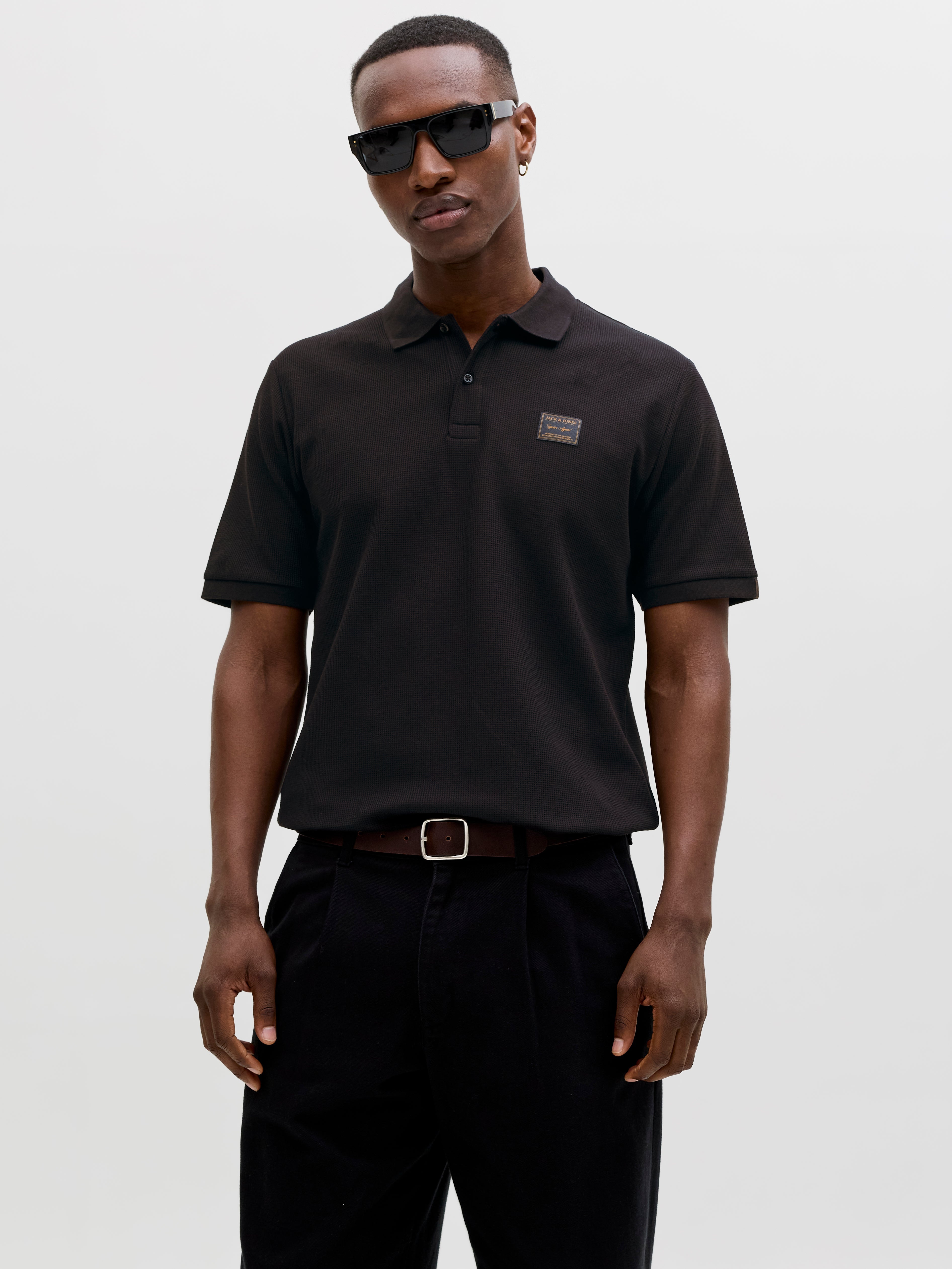 JACK & JONES JJDAYTONA polo - black