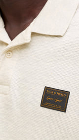 JACK & JONES JJDAYTONA polo - antique white melange